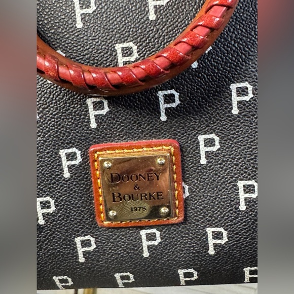 Dooney & Bourke Black and Brown Monogram Shoulder Bag. Pittsburgh Pirates. - Picture 6 of 13